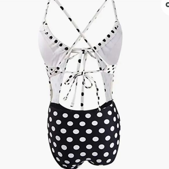 Hula honey polka dotted cut out one piece swimsuit - Picture 3 of 11